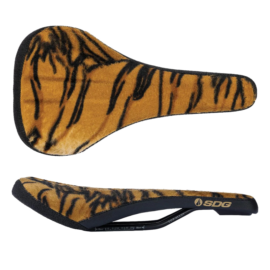 SDG Bel-Air V3 Traditional Saddle, Lux Rails, Tiger Print-0