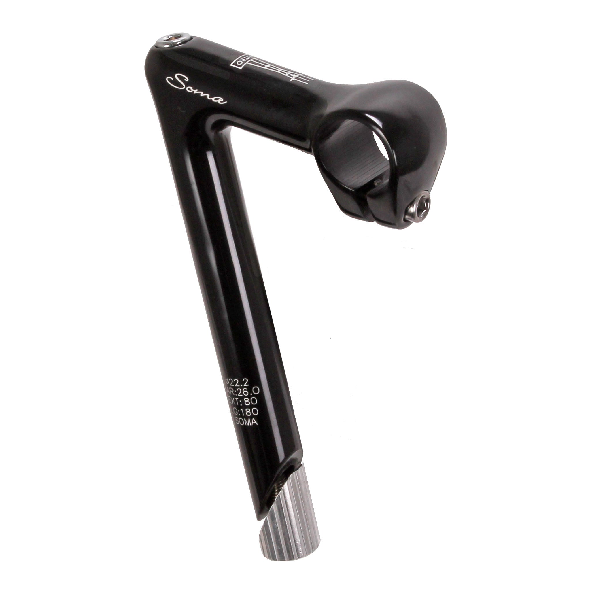 Soma Sutro Quill Stem, (26.0) 80mm - Black-0