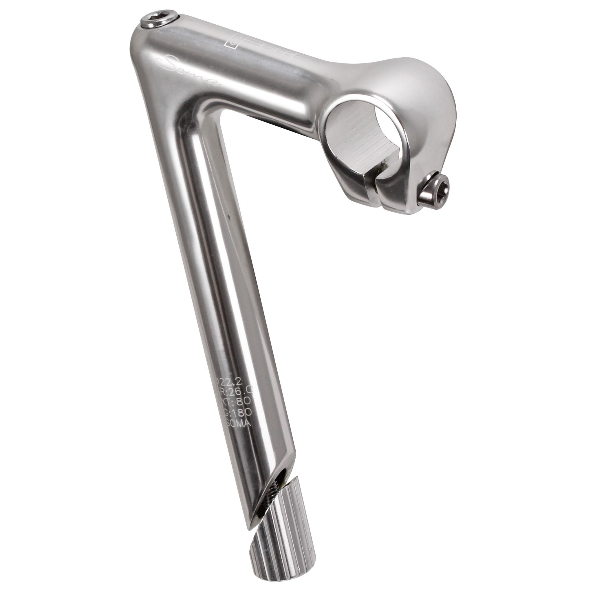 Soma Sutro Quill Stem, (26.0) 100mm - Silver-0