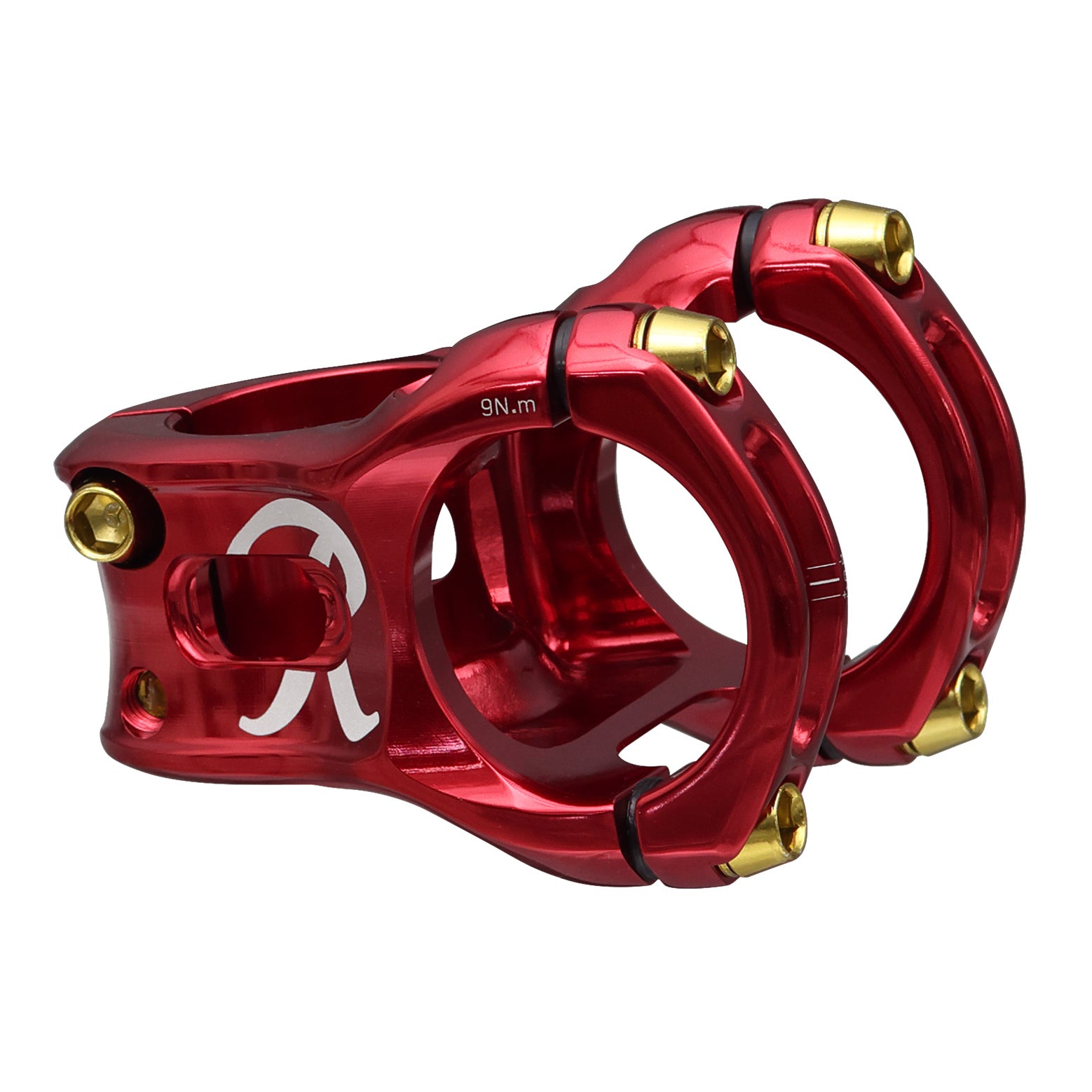 Spank Split 35 Rainier Beer Stem, Red with Gold Top Cap-0