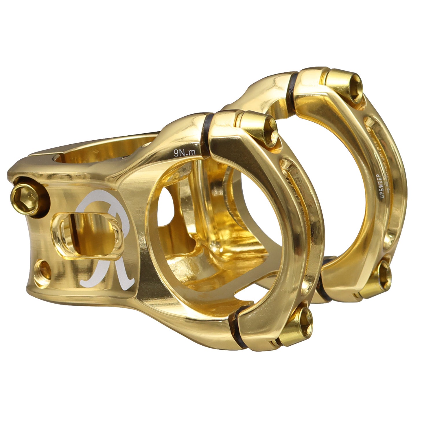 Spank Split 35 Rainier Beer Stem, Gold with Gold Top Cap-0