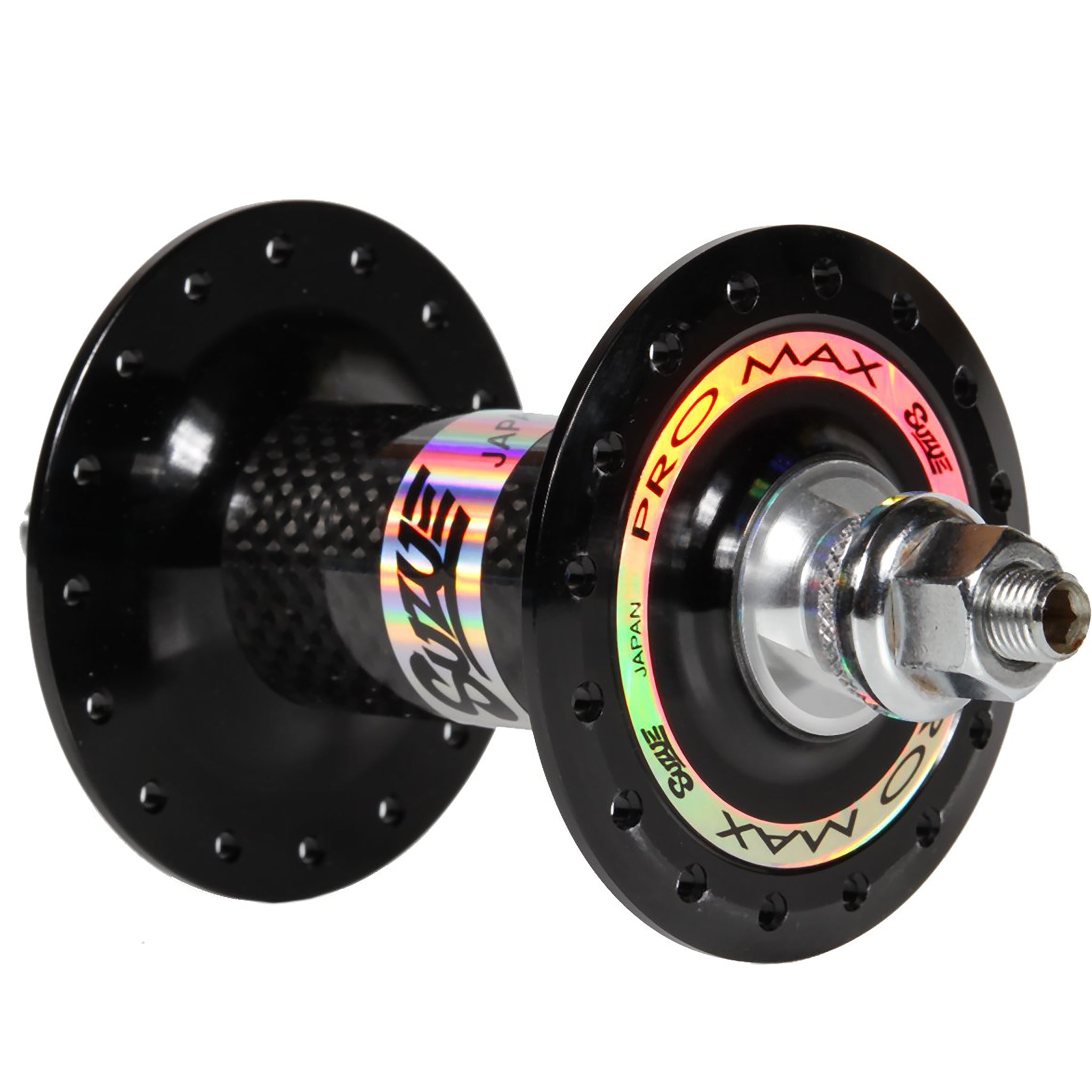Suzue Carbon Pro Max SB Track Front Hub, 100x32h, Black-0