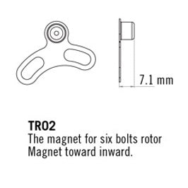 TRP Speed Sensor For 6 Bolt Rotors, Inward-0