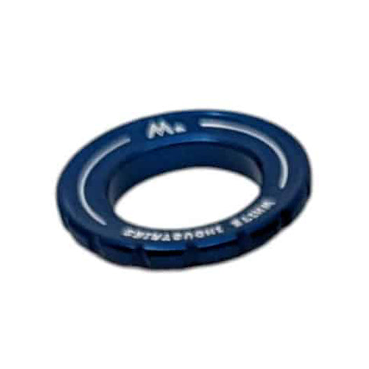 White Industries CenterLock Lockring, External, Blue, Each-0