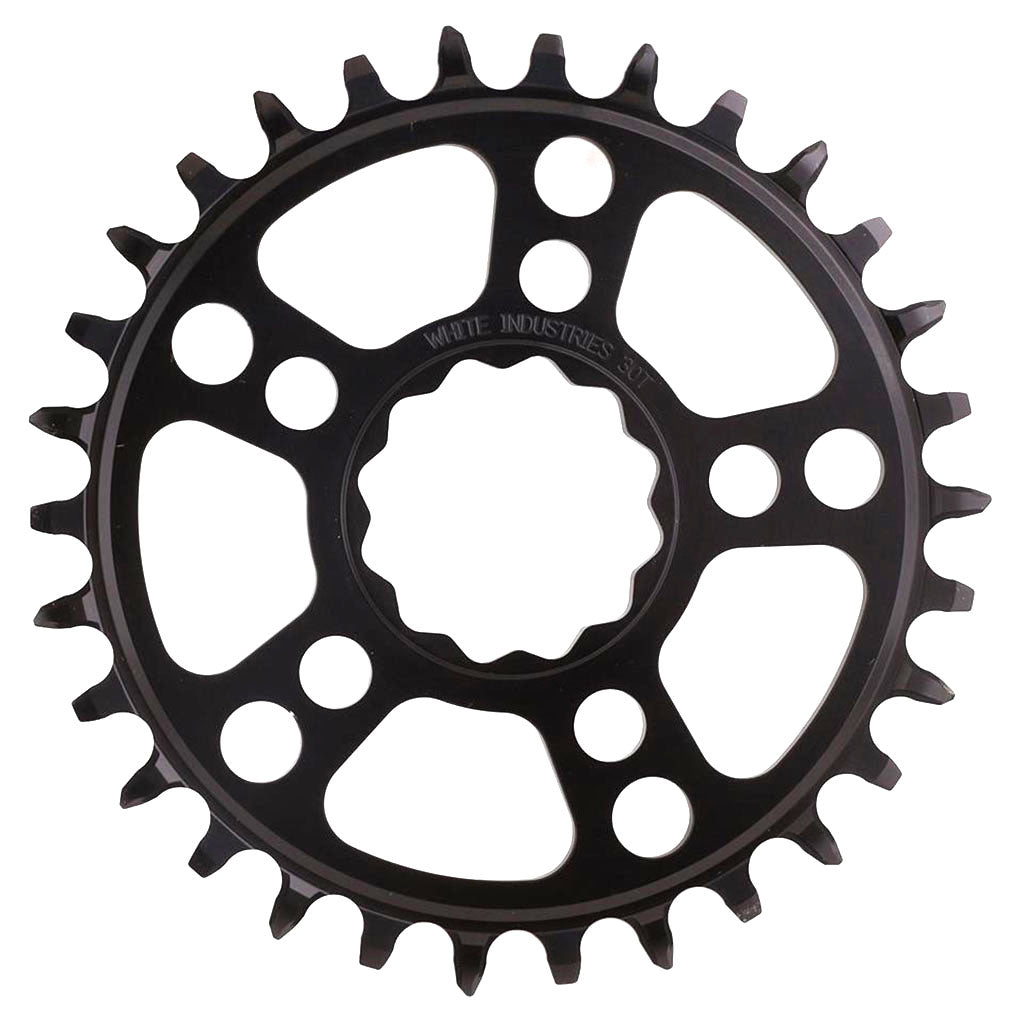 White Industries MR30 TSR 1x Chainring (0mm Offset) 28T, Black-0
