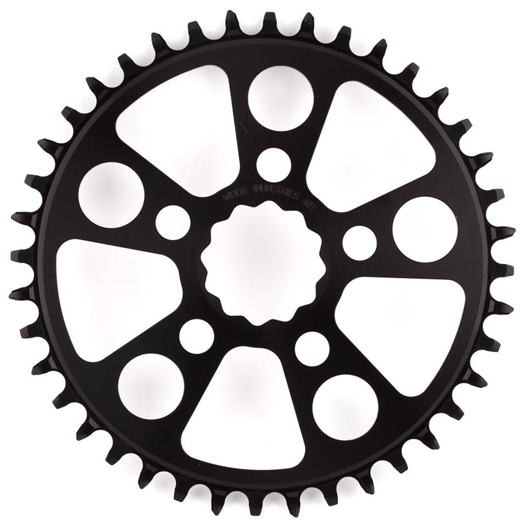White Industries MR30 TSR 1x Chainring (3mm Offset) 38T, Black-0