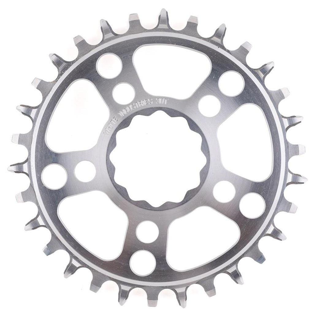 White Industries MR30 TSR 1x Chainring (0mm Offset) 34T, Silver-0