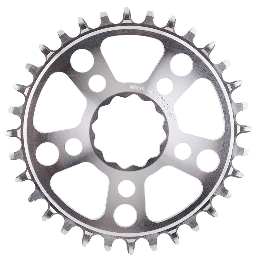 White Industries MR30 TSR 1x Chainring (0mm Offset) 32T, Silver-0
