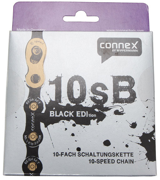 Connex 10sB 10sp Chain, 11/128", Black/Gold-1