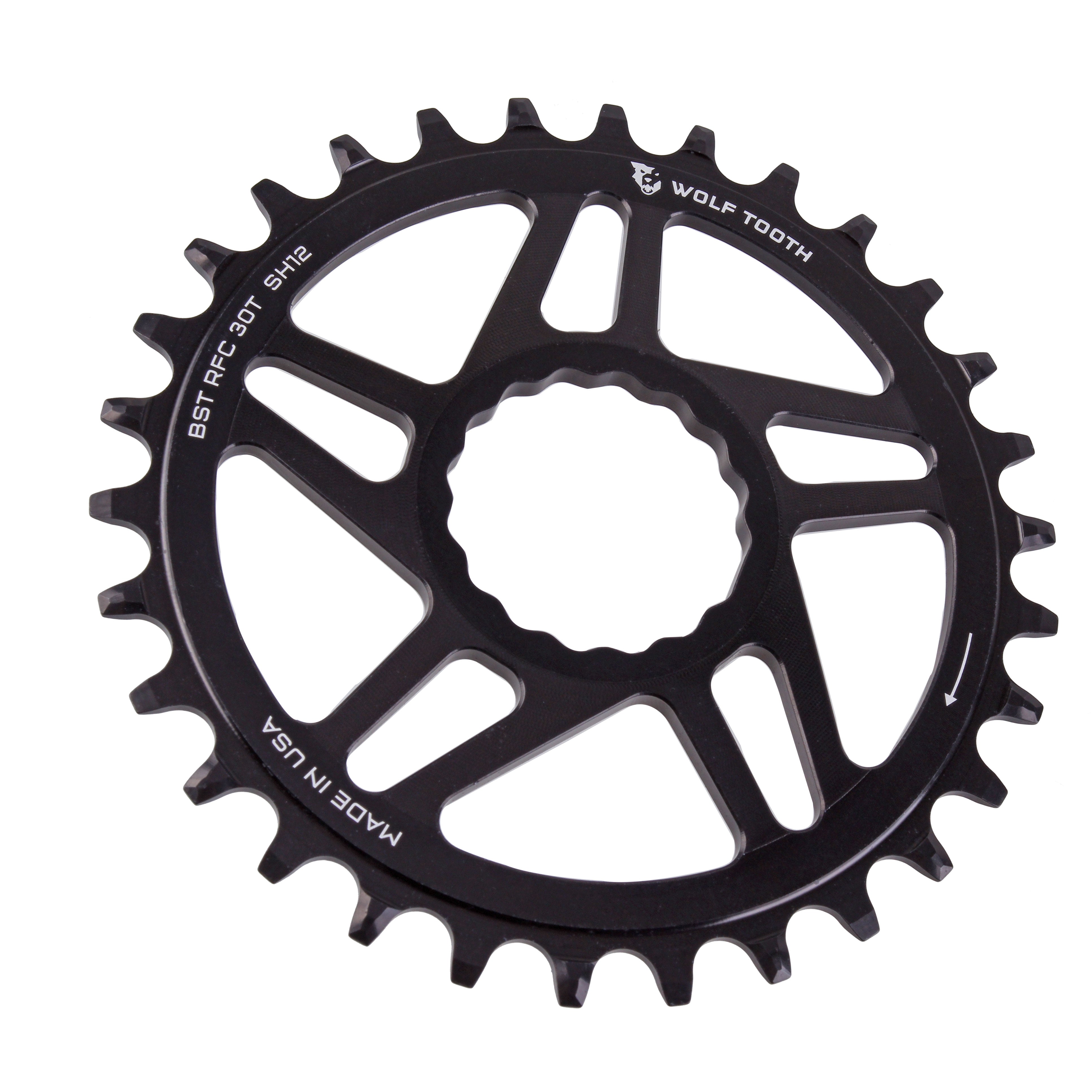 Wolf Tooth Components Cinch Boost Chainring (HG+), 30T, Black-0