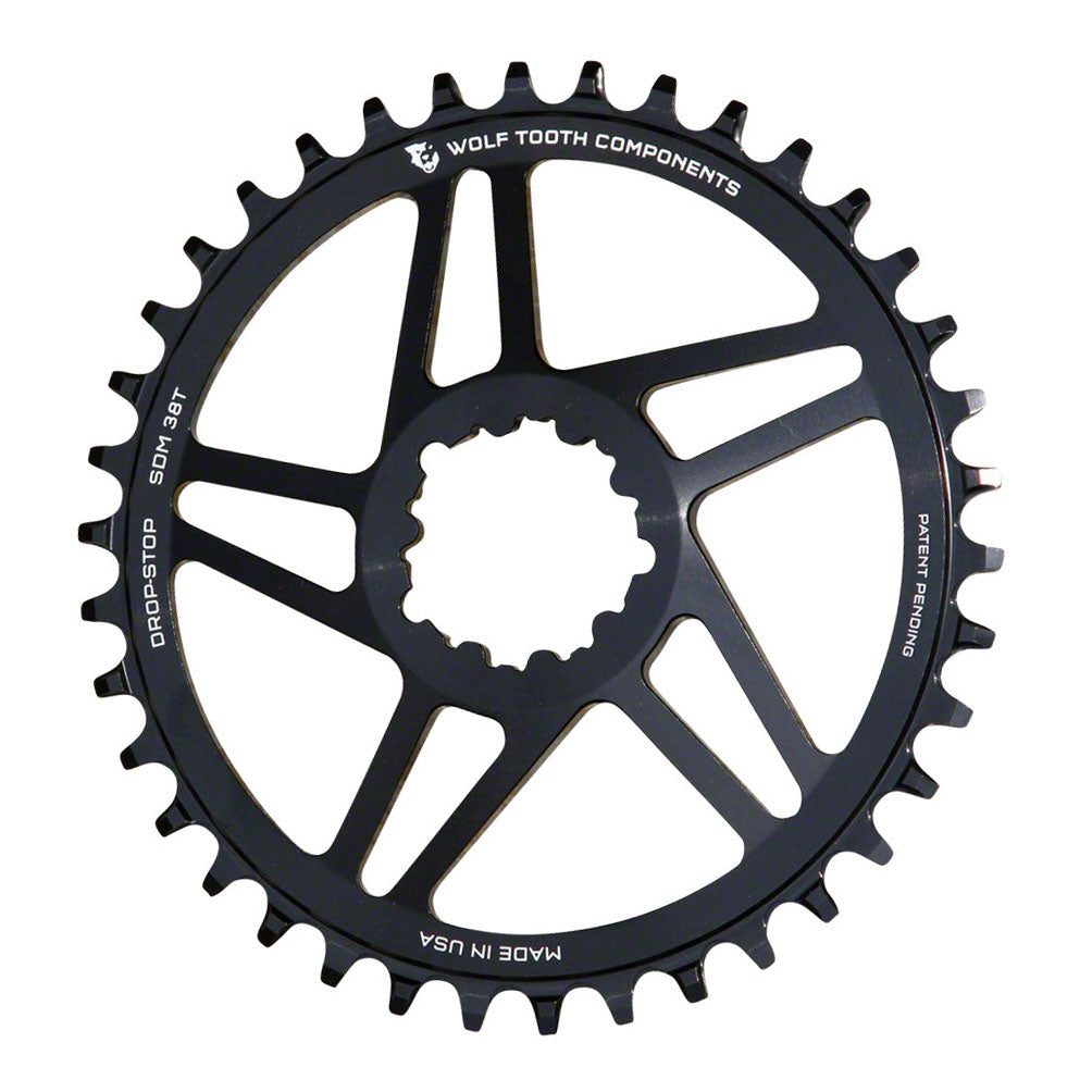 Wolf Tooth Components CX/Gravel SRAM (Flat Top) Direct Mount Ring, 40T, Blk-0