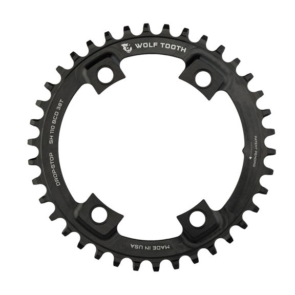 Wolf Tooth Components Road/CX/Gravel Chainring, 110BCD (4-Bolt) 42T, BlK-0