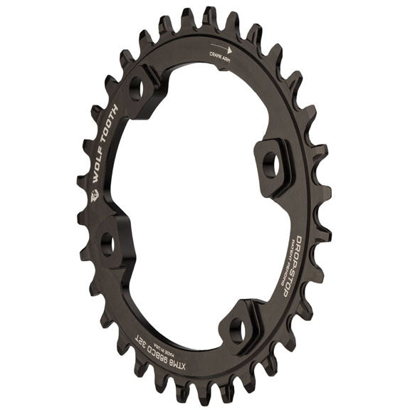 Wolf Tooth Components Shimano Asym. Elliptical Chainring, 96BCD 32T, Black-0