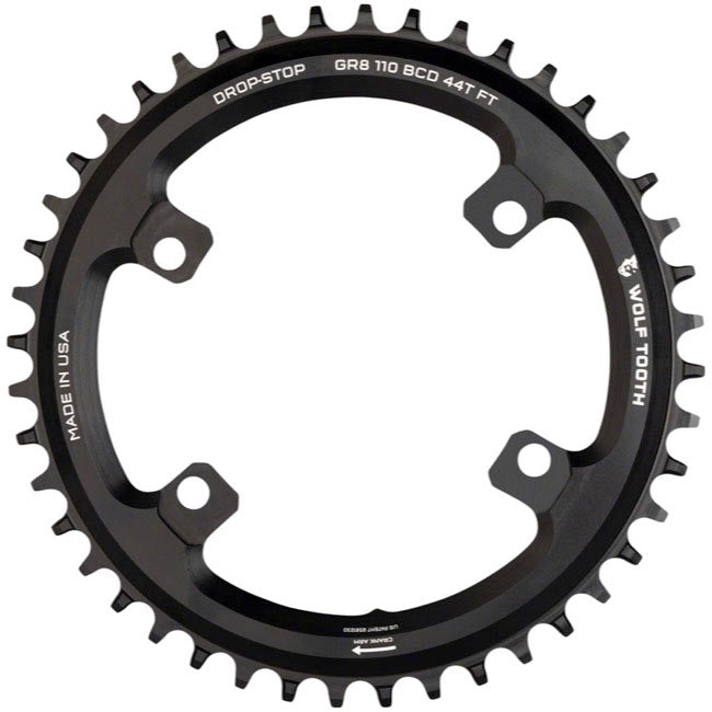 Wolf Tooth Components Shimano GRX Chainring, 110BCD (4-Bolt) 38T, Black-0