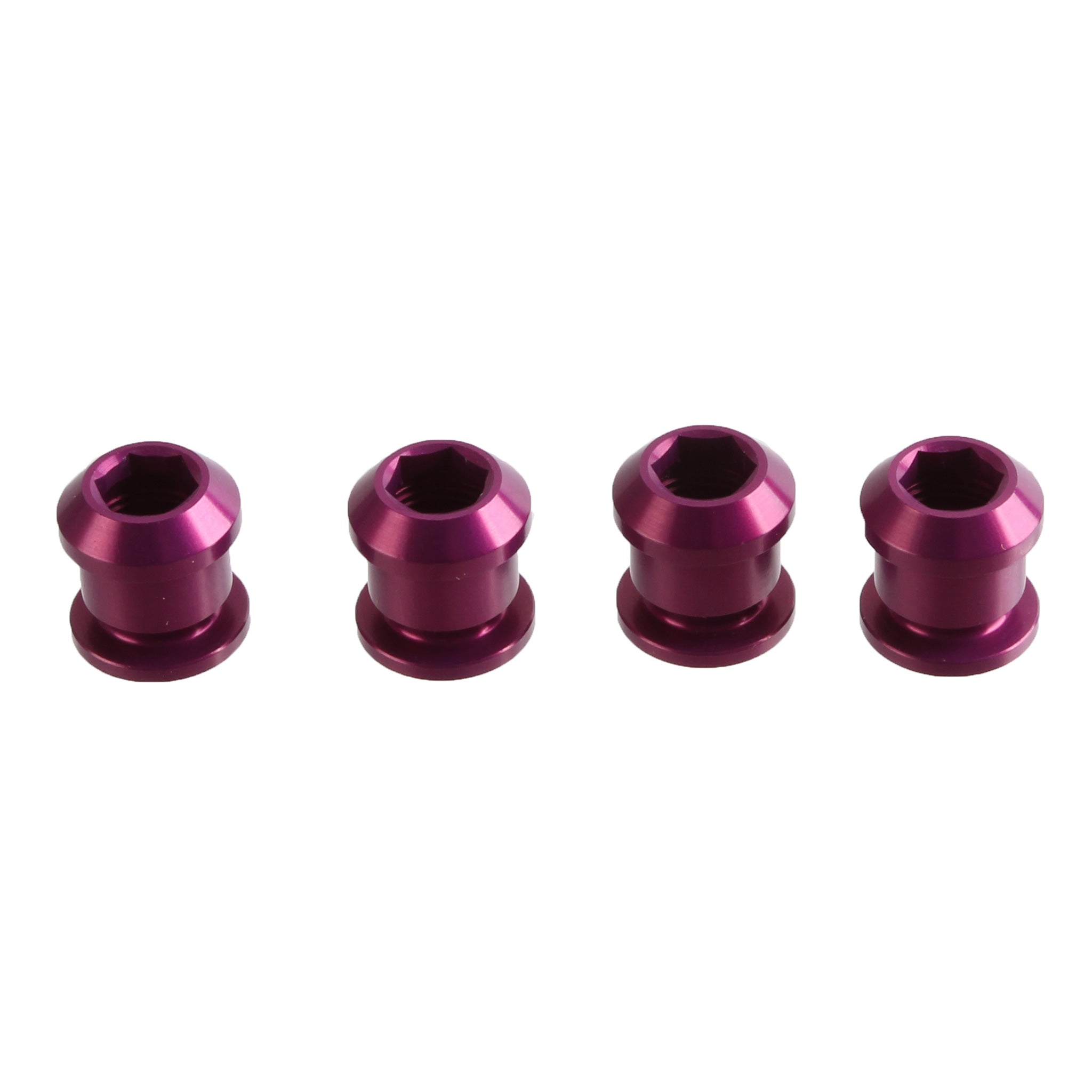 Wolf Tooth Components Single Chainring Bolt/Nut Set, 4pc, Purple-0