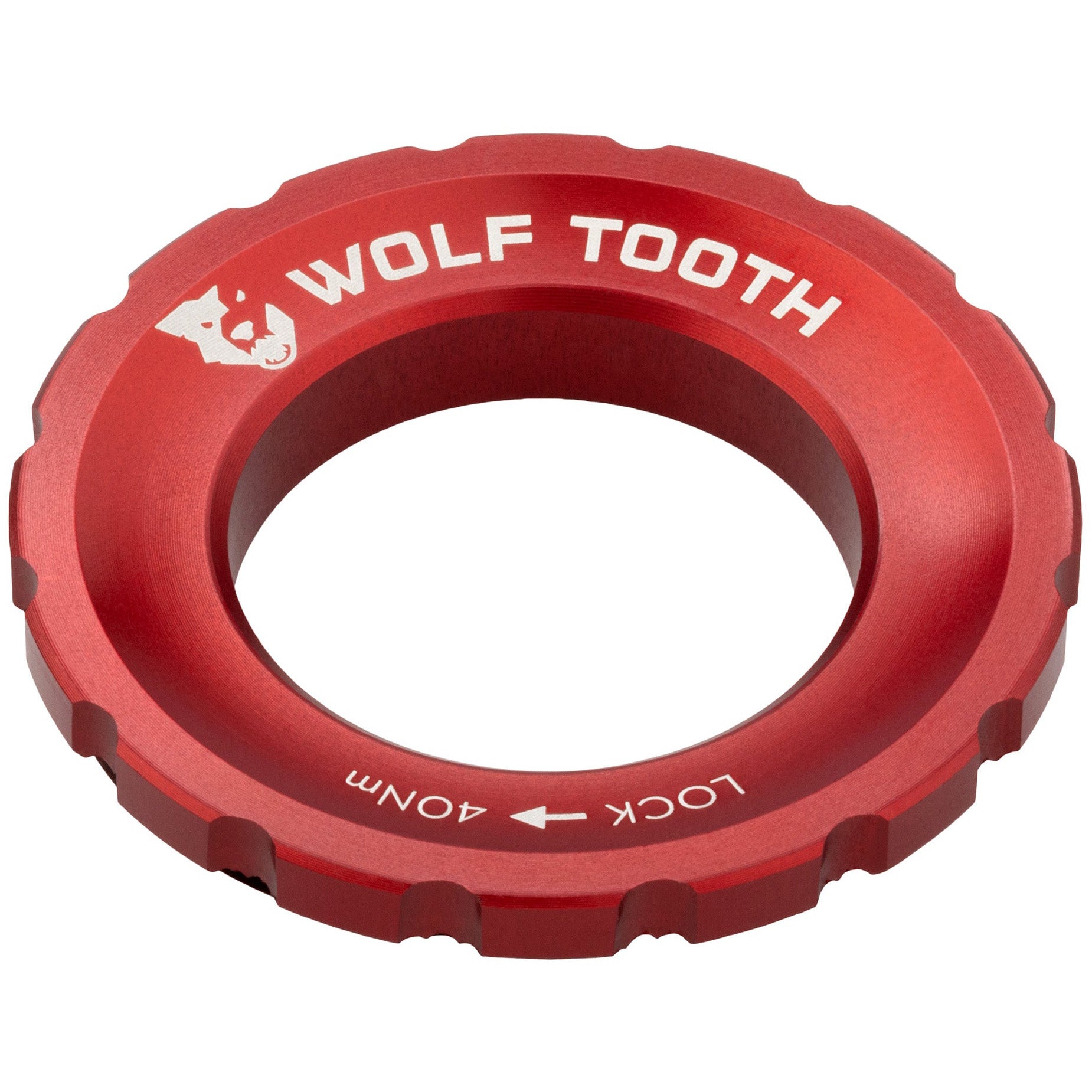 Wolf Tooth Components Centerlock Rotor Lockring, Red-0