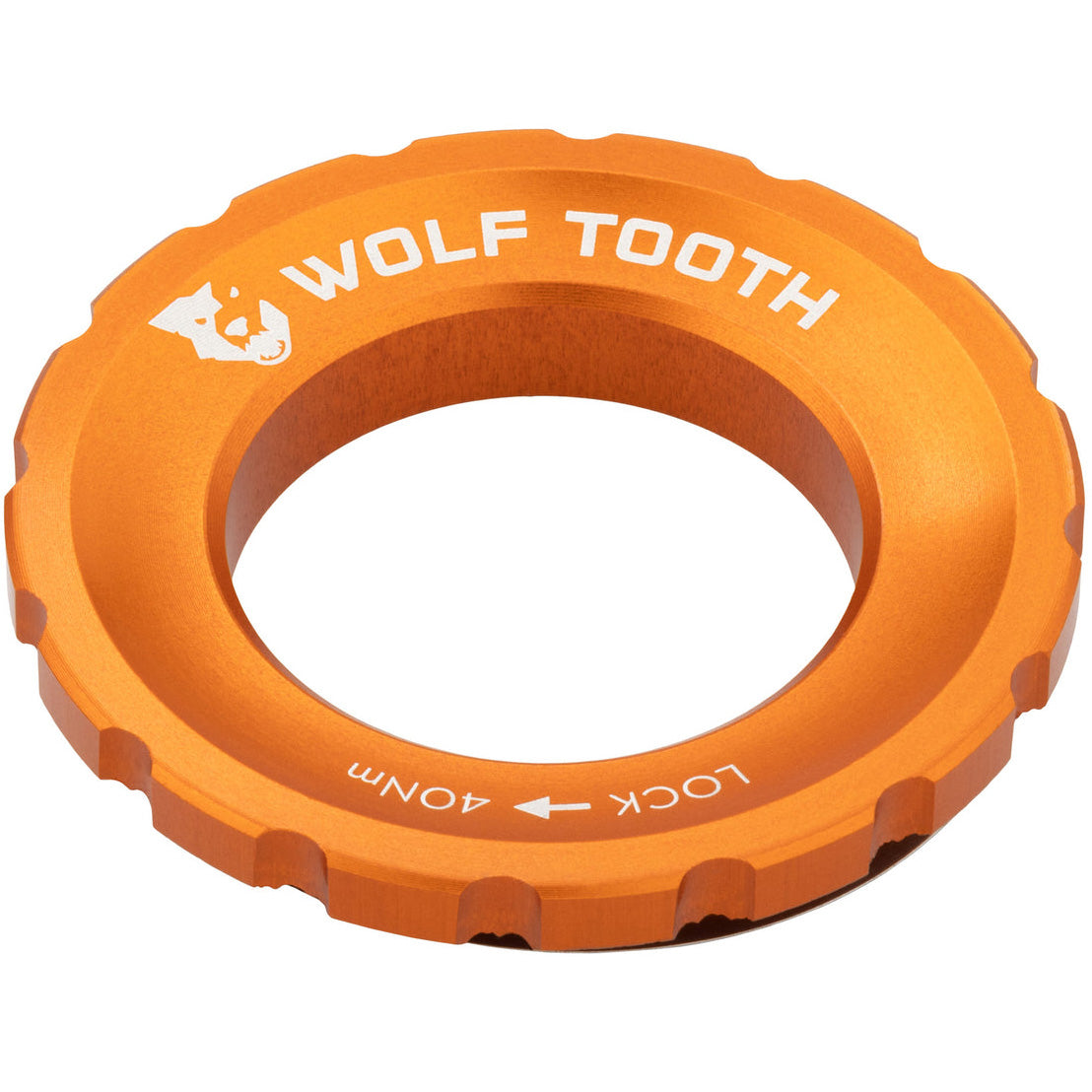 Wolf Tooth Components Centerlock Rotor Lockring, Orange-0