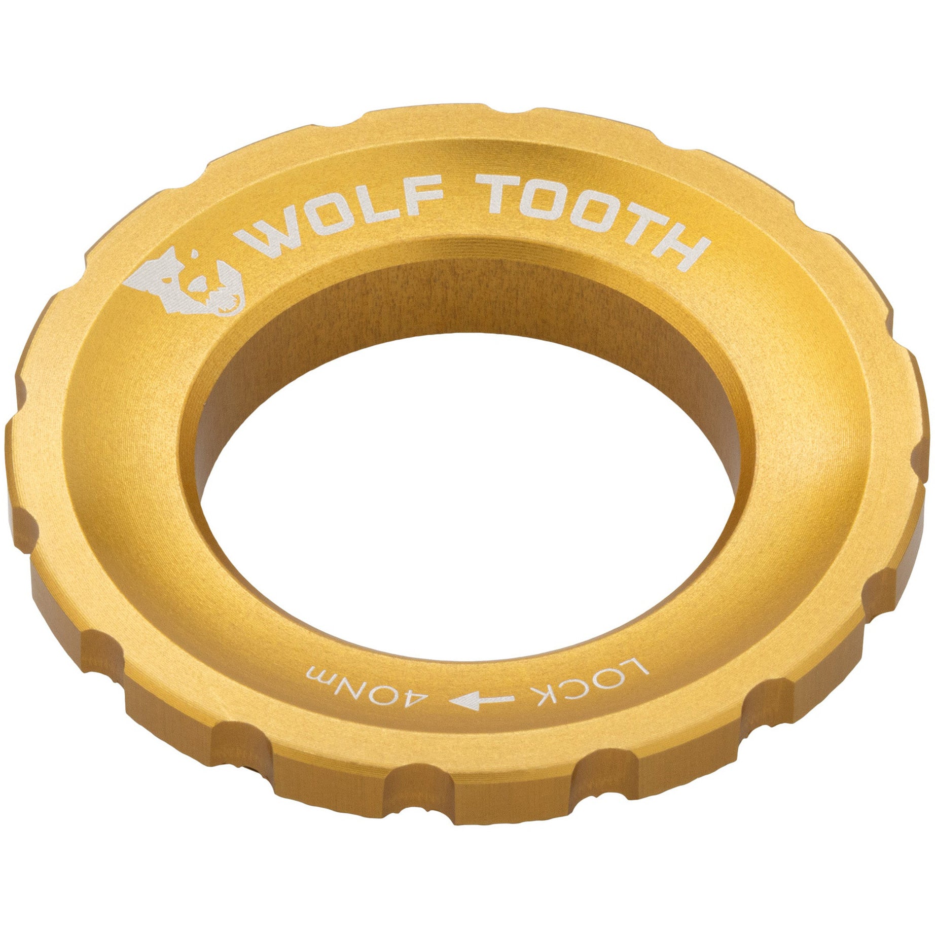 Wolf Tooth Components Centerlock Rotor Lockring, Gold-0