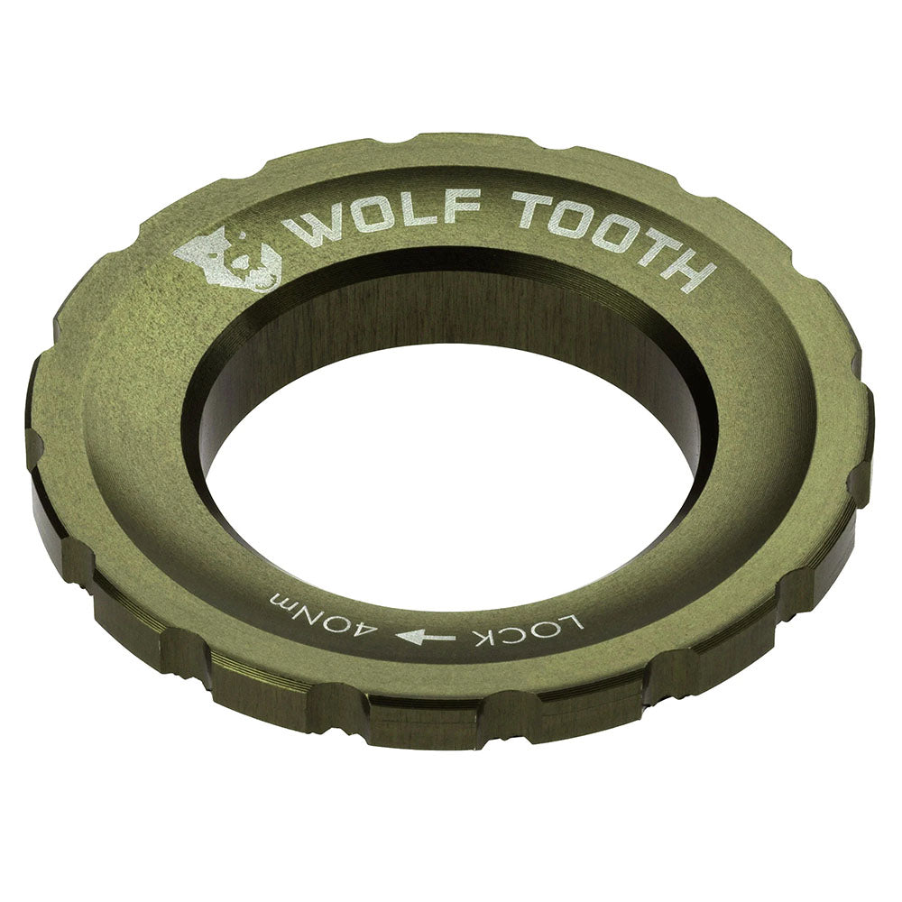 Wolf Tooth Components Centerlock Rotor Lockring, Olive-0
