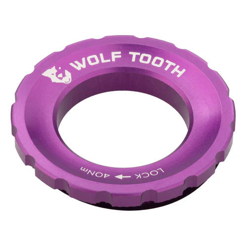 Wolf Tooth Components Centerlock Rotor Lockring, Ultraviolet Purple-0