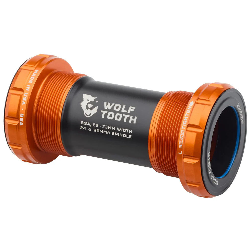 Wolf Tooth Components Bottom Bracket, BSA Shell, 29mm DUB, Orange-0