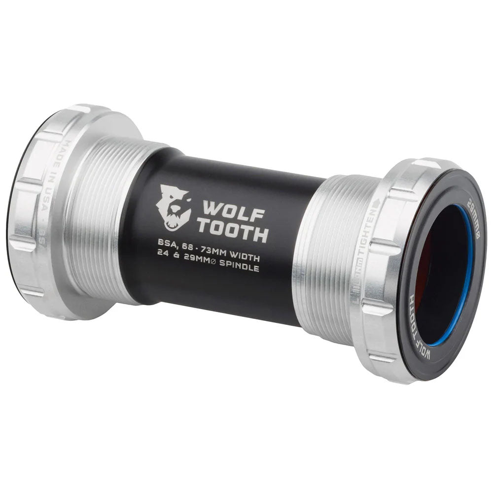 Wolf Tooth Components Bottom Bracket, BSA Shell, 29mm DUB, Raw Silver-0