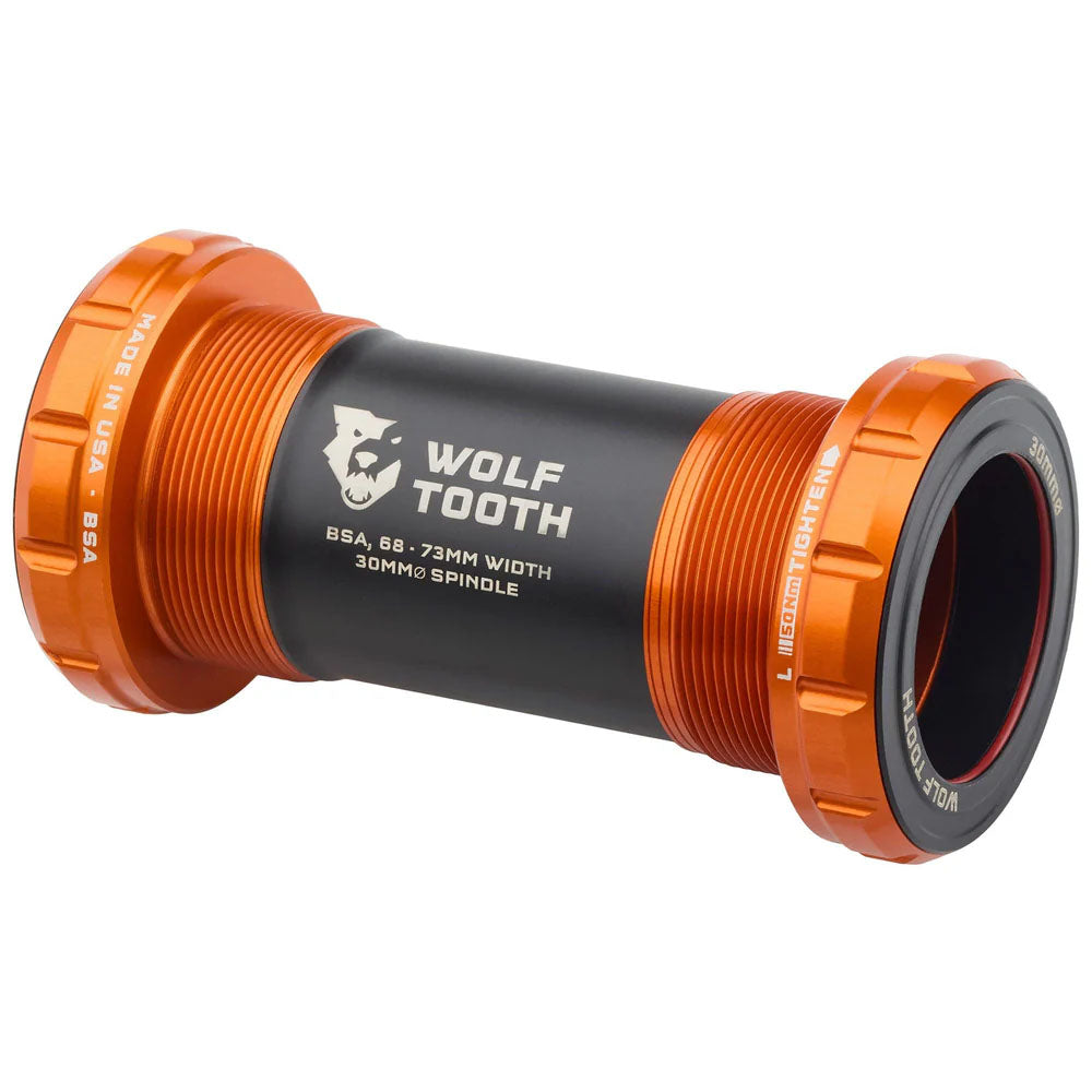 Wolf Tooth Components Bottom Bracket, BSA Shell, 30mm, Orange-0
