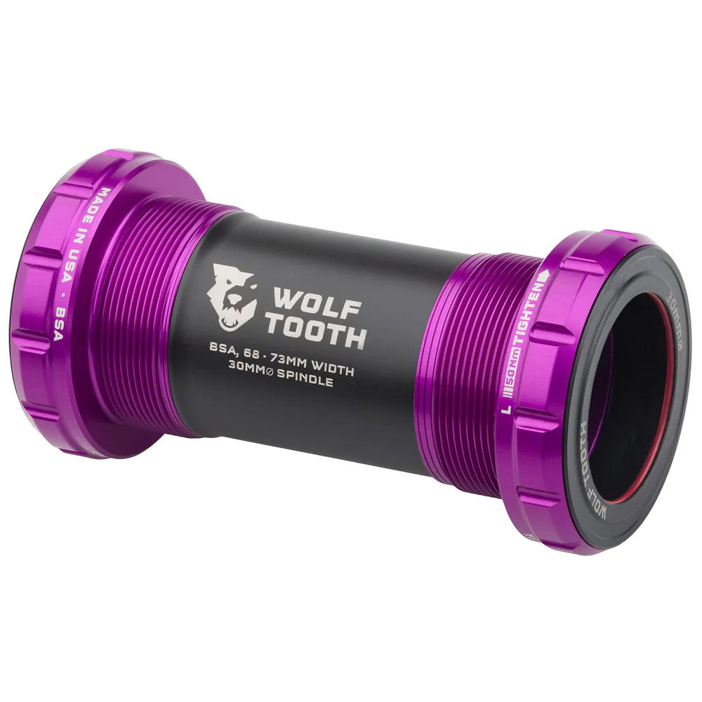 Wolf Tooth Components Bottom Bracket, BSA Shell, 30mm, Ultraviolet Purple-0