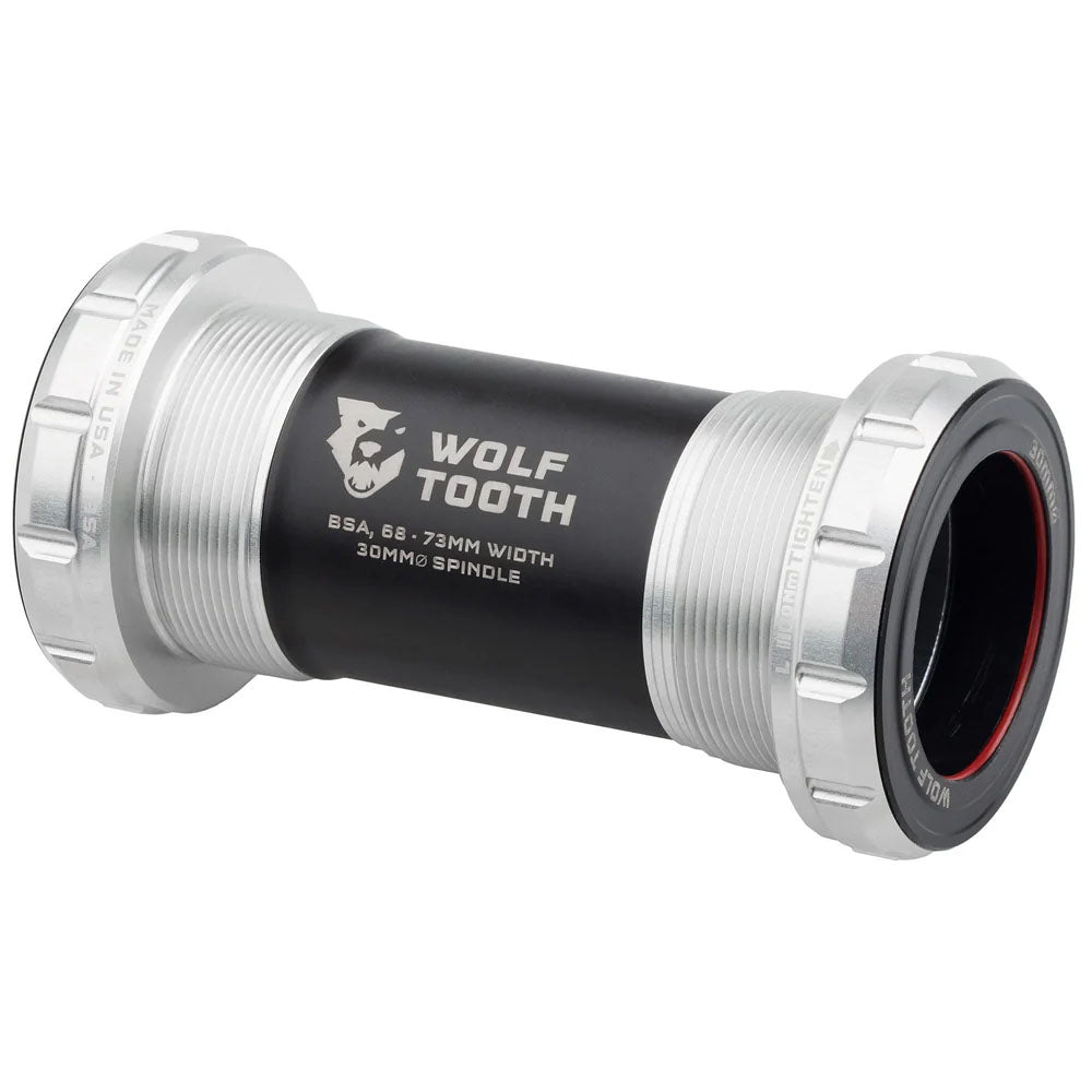 Wolf Tooth Components Bottom Bracket, BSA Shell, 30mm, Raw Silver-0