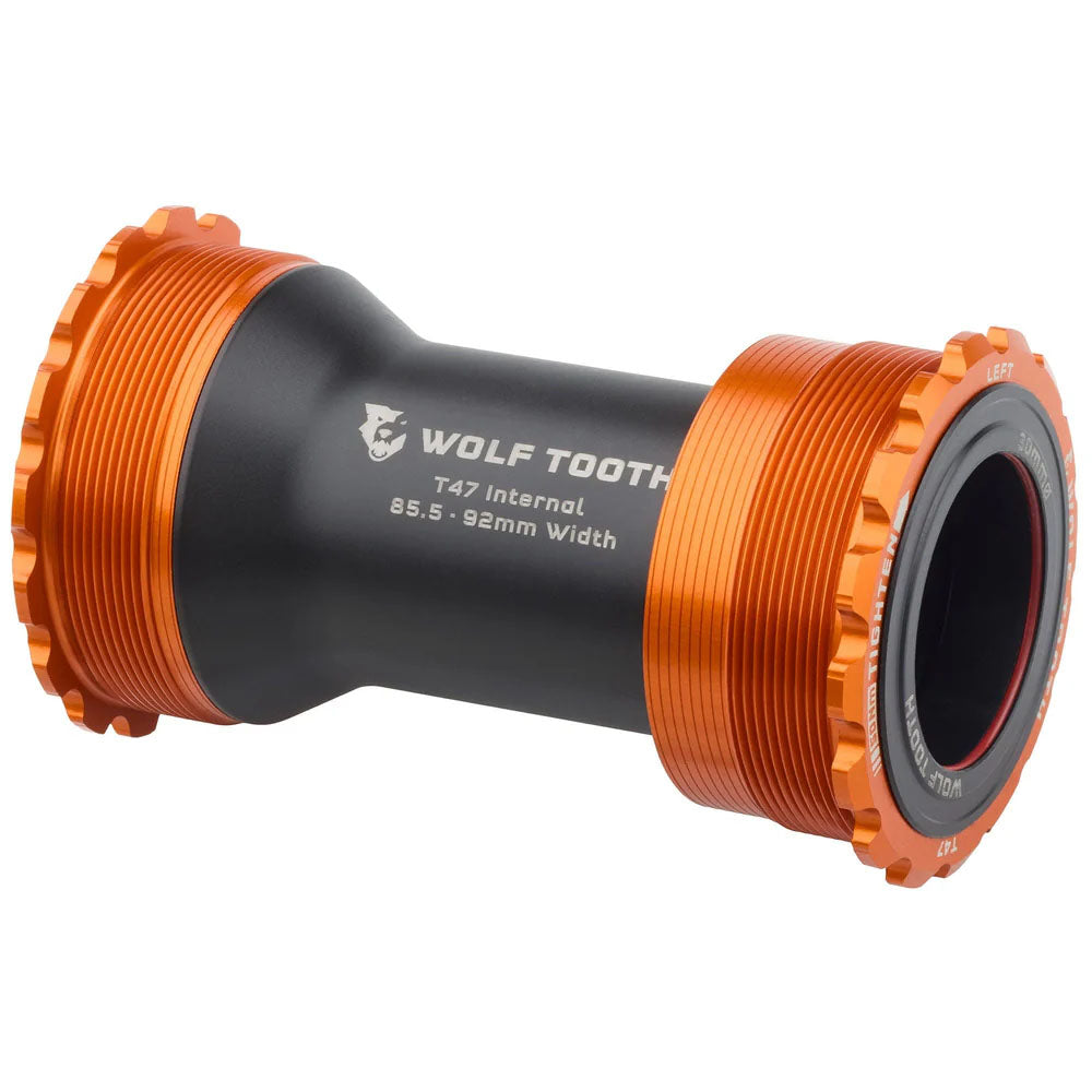 Wolf Tooth Components Bottom Bracket, T47 Internal, 30mm, Orange-0
