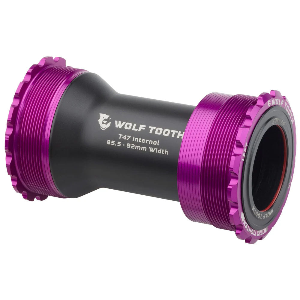 Wolf Tooth Components Bottom Bracket, T47 Internal, 30mm, Ultraviolet Purple-0