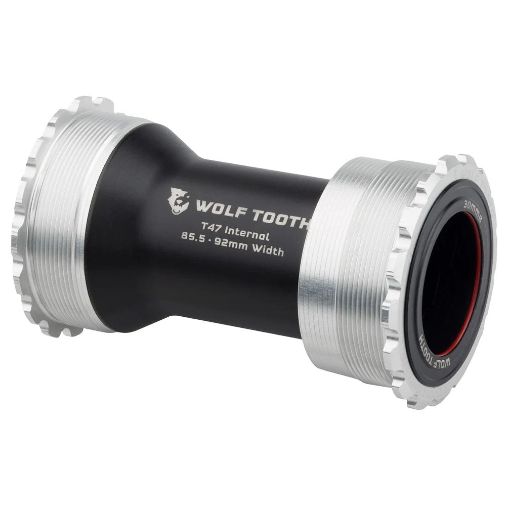 Wolf Tooth Components Bottom Bracket, T47 Internal, 30mm, Raw Silver-0