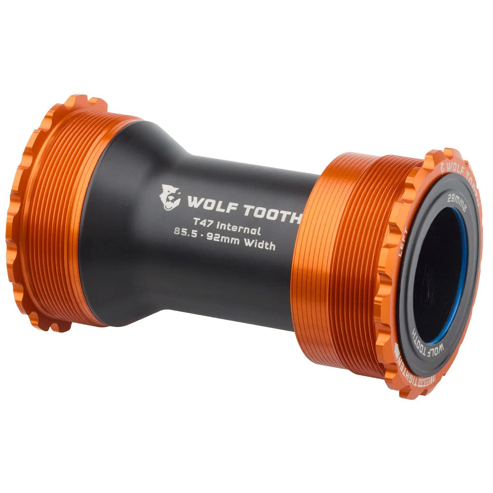 Wolf Tooth Components Bottom Bracket, T47 Internal, 29mm DUB, Orange-0