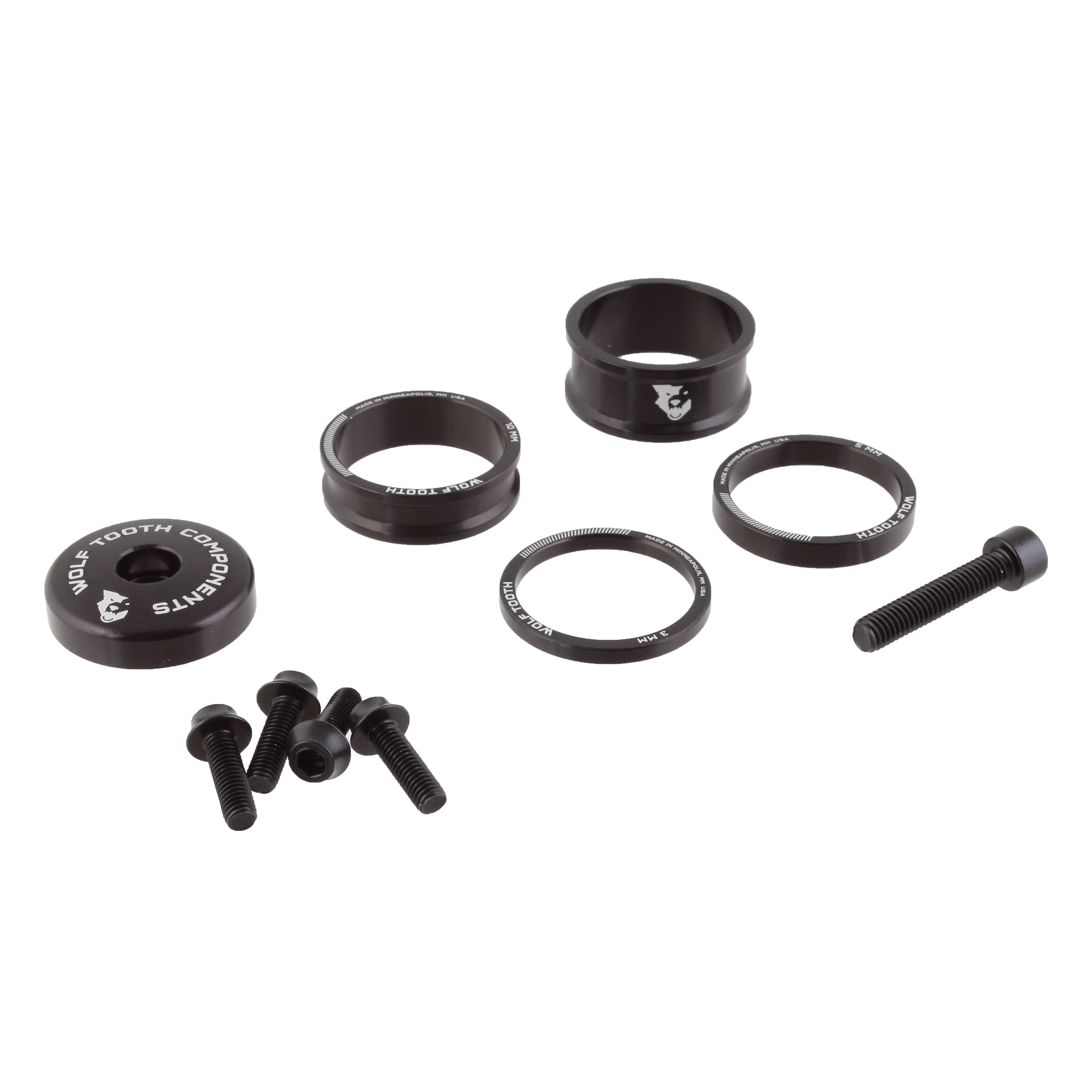 Wolf Tooth Components Anodized Bling Kit - Black-0