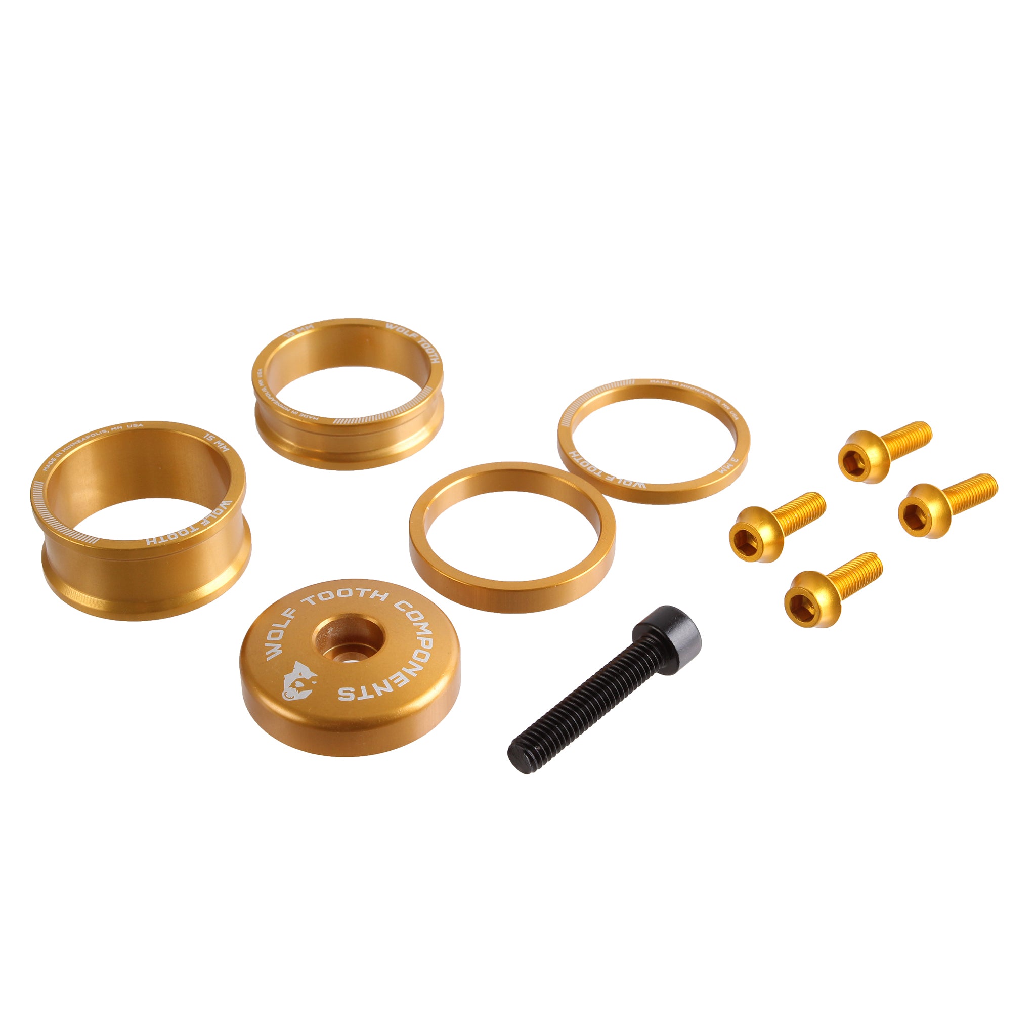 Wolf Tooth Components Anodized Bling Kit - Gold-0