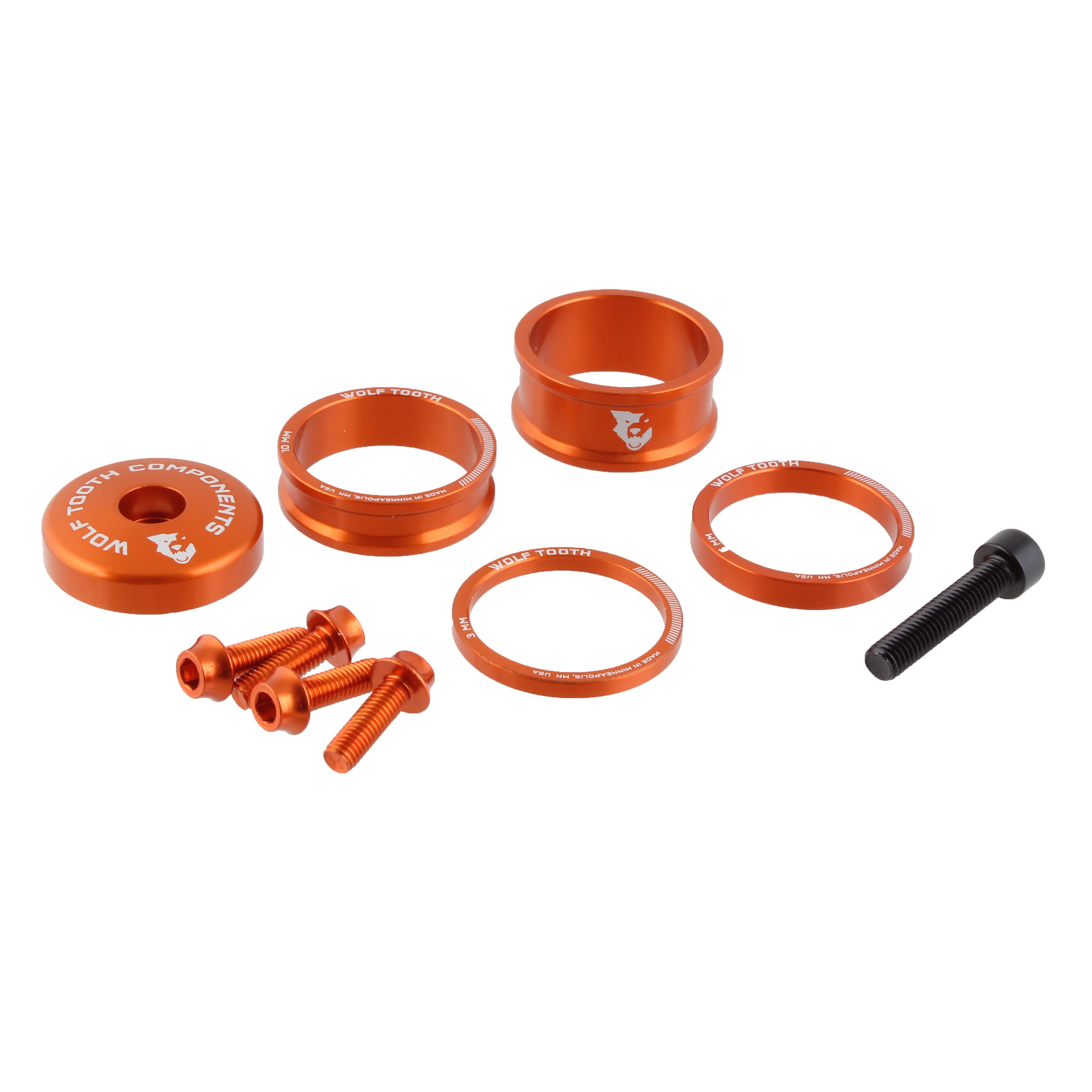 Wolf Tooth Components Anodized Bling Kit - Orange-0