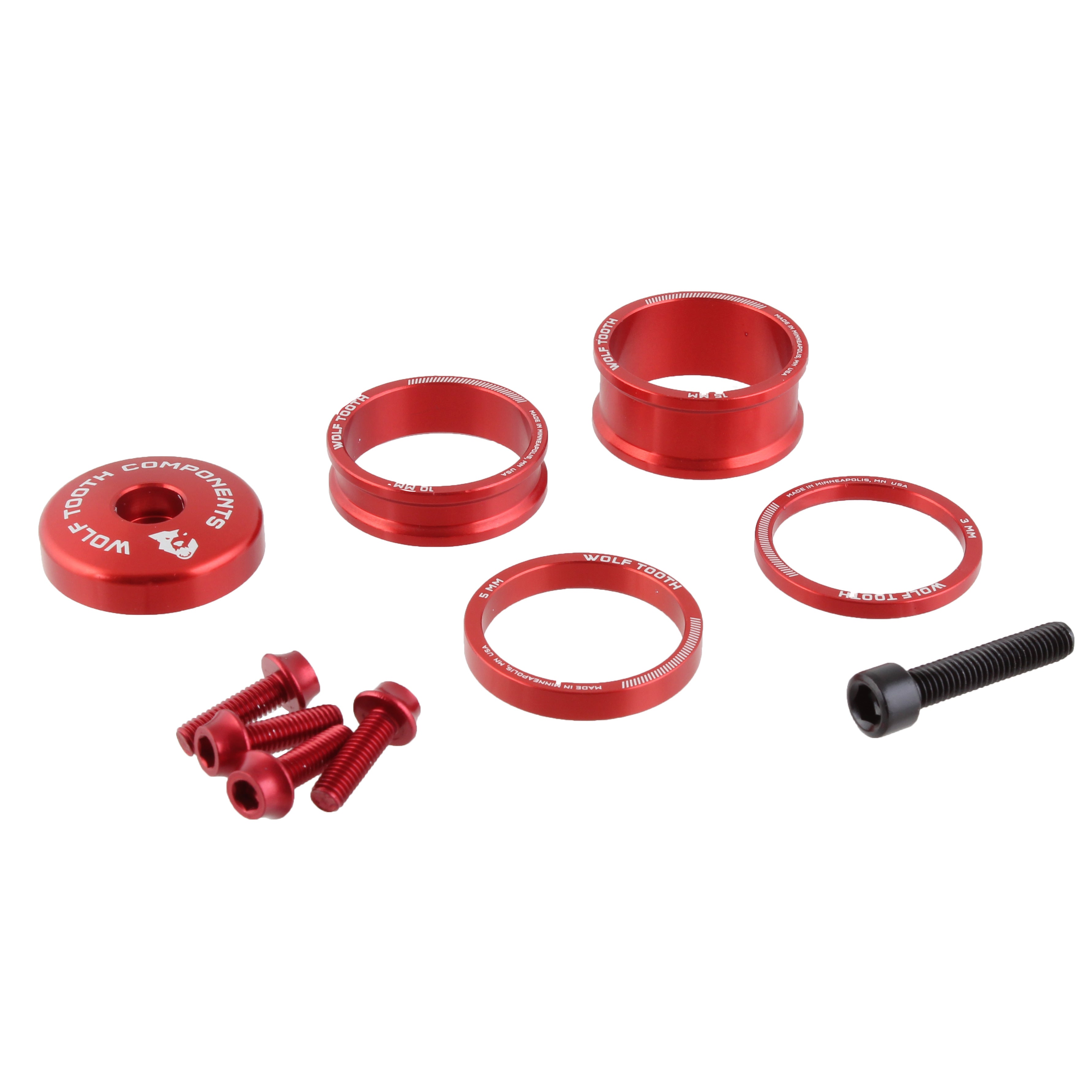 Wolf Tooth Components Anodized Bling Kit - Red-0