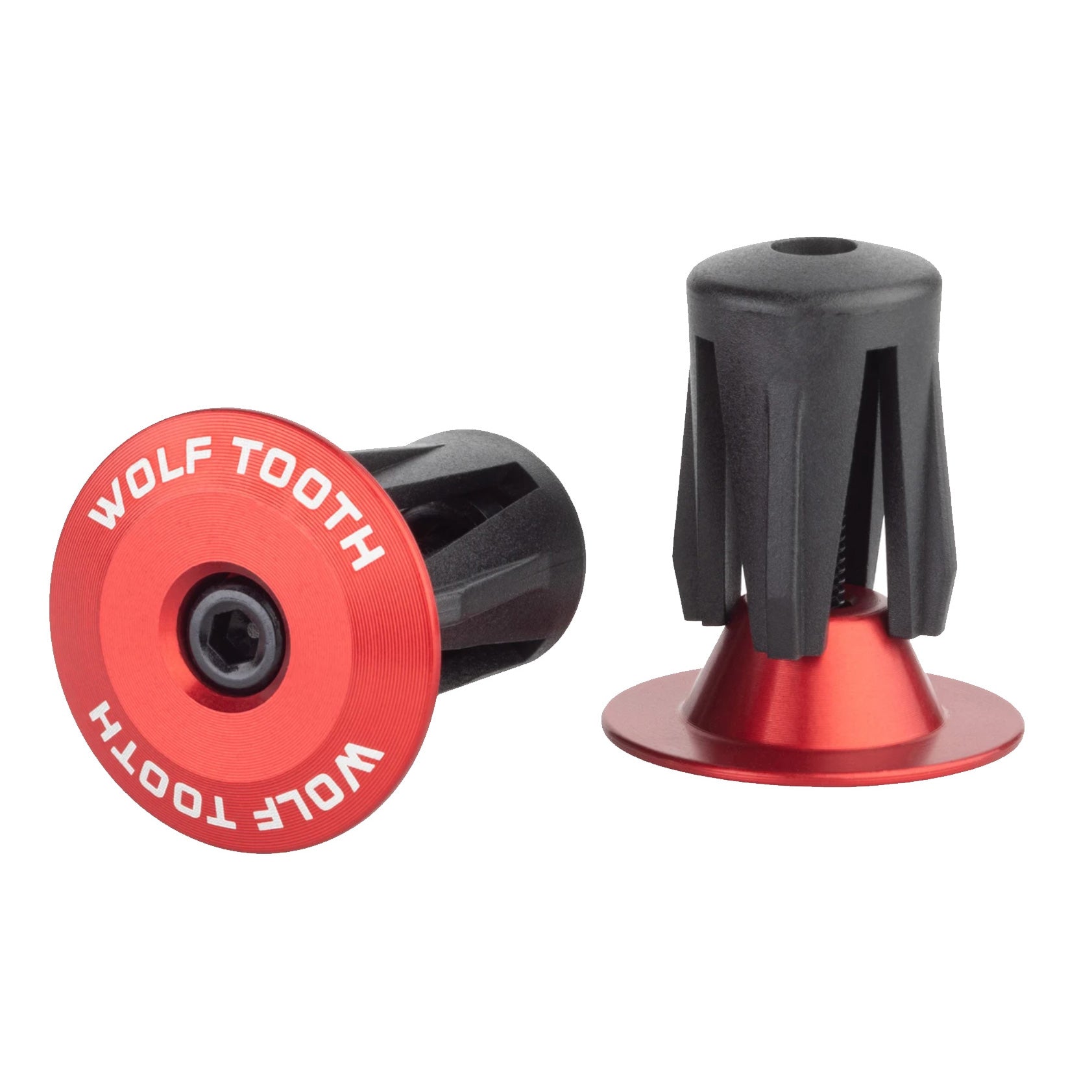 Wolf Tooth Components Alloy Bar End Plugs - Red-0