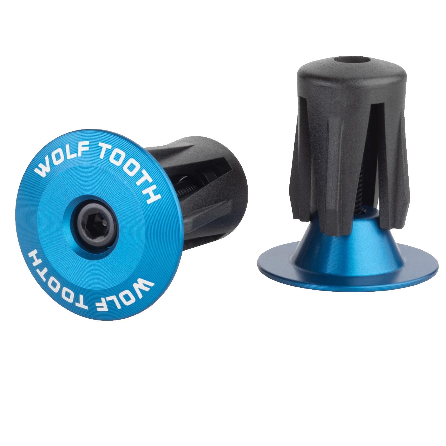 Wolf Tooth Components Alloy Bar End Plugs - Blue-0