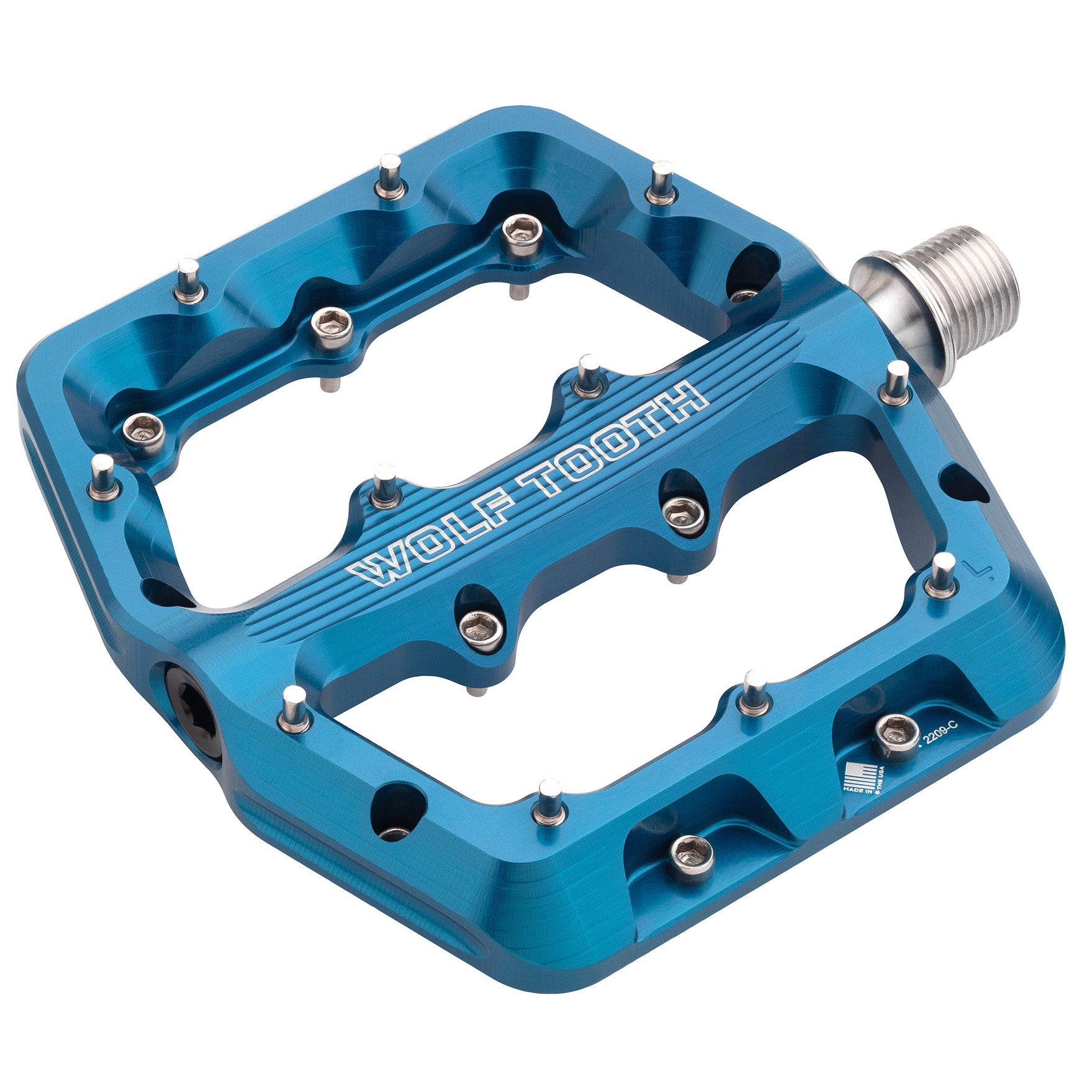 Wolf Tooth Components Waveform Platform Pedal, Small, Blue-0