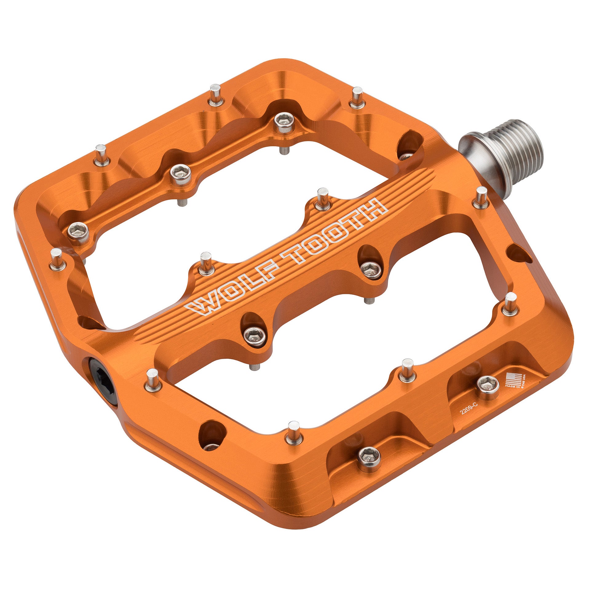 Wolf Tooth Components Waveform Platform Pedal, Large, Orange-0