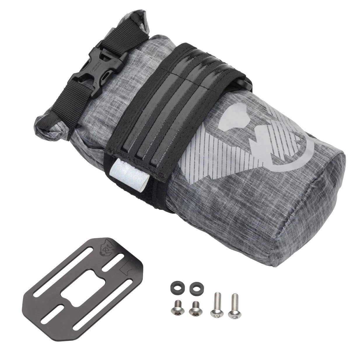 Wolf Tooth Components TekLite Roll-Top Bag With B-Rad Adapt Plate, 1.0L - Gr-0