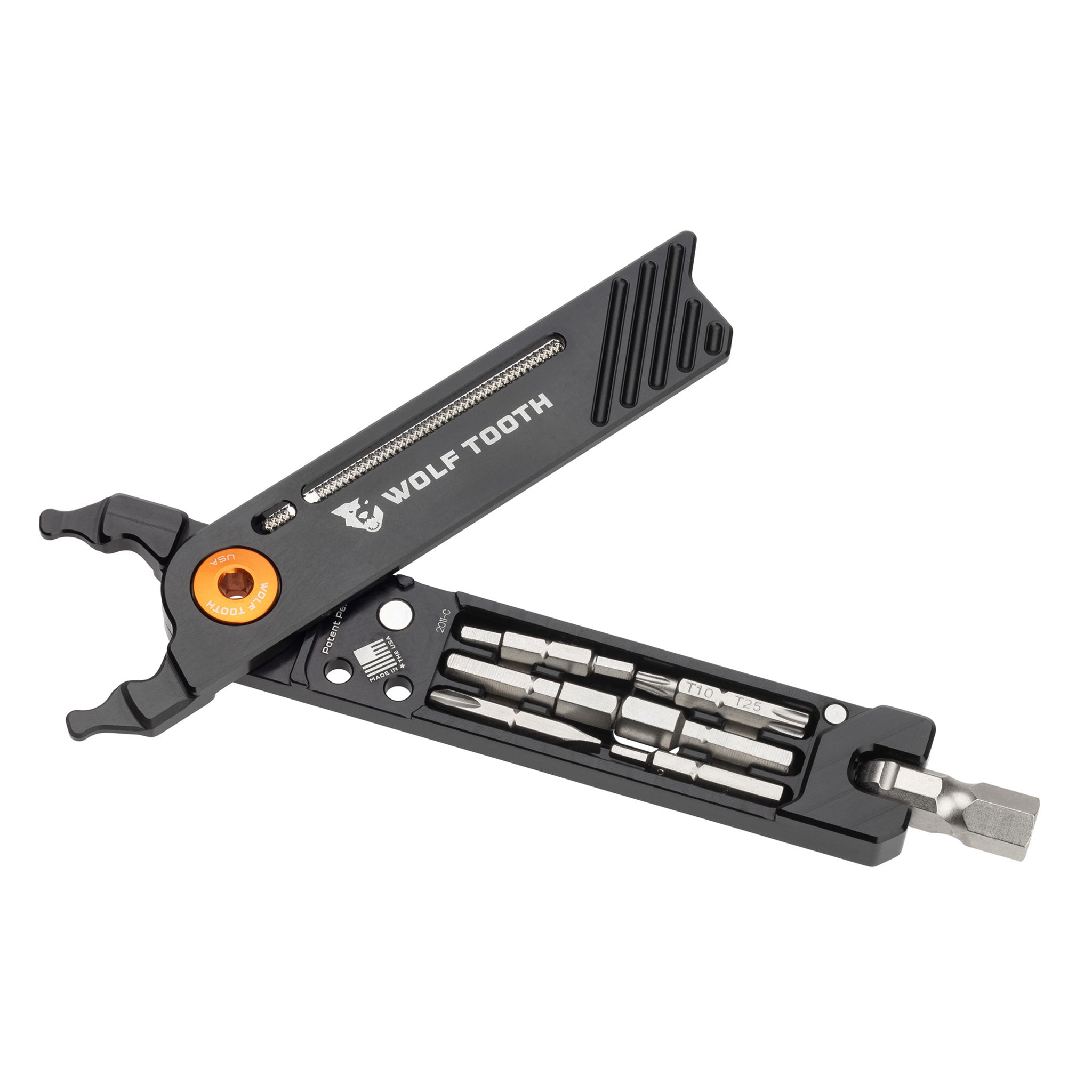 Wolf Tooth Components 8-Bit Pack Pliers, Black/Orange-0