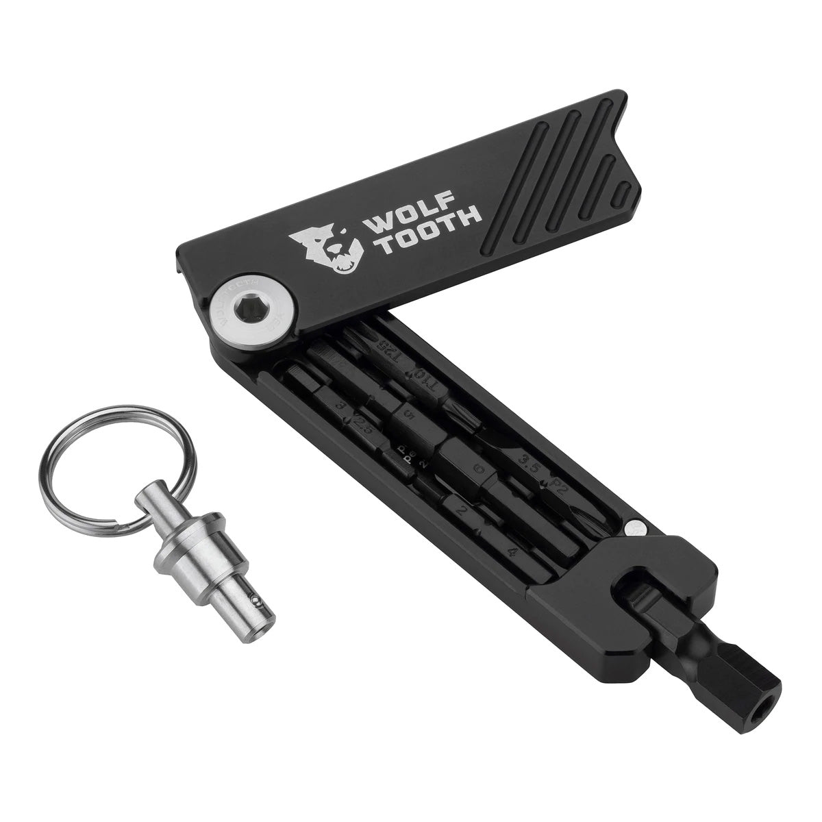Wolf Tooth Components 6-Bit Hex Wrench Multi-Tool w/ Key Ring, Silver  -0