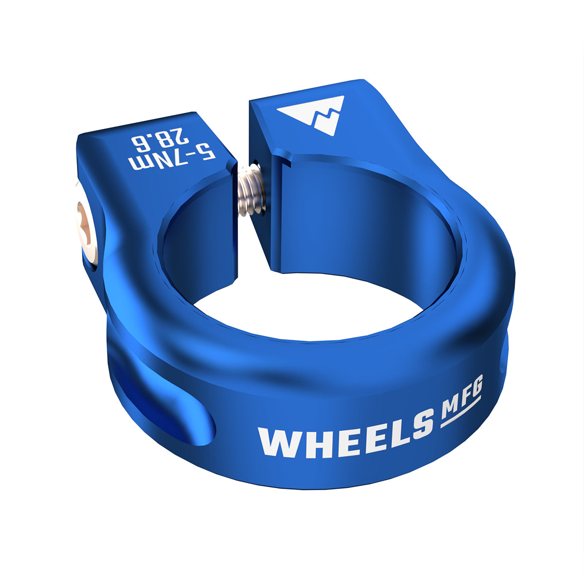 Wheels Mfg Bolt-On Seatpost Collar, 29.8mm, Blue-0