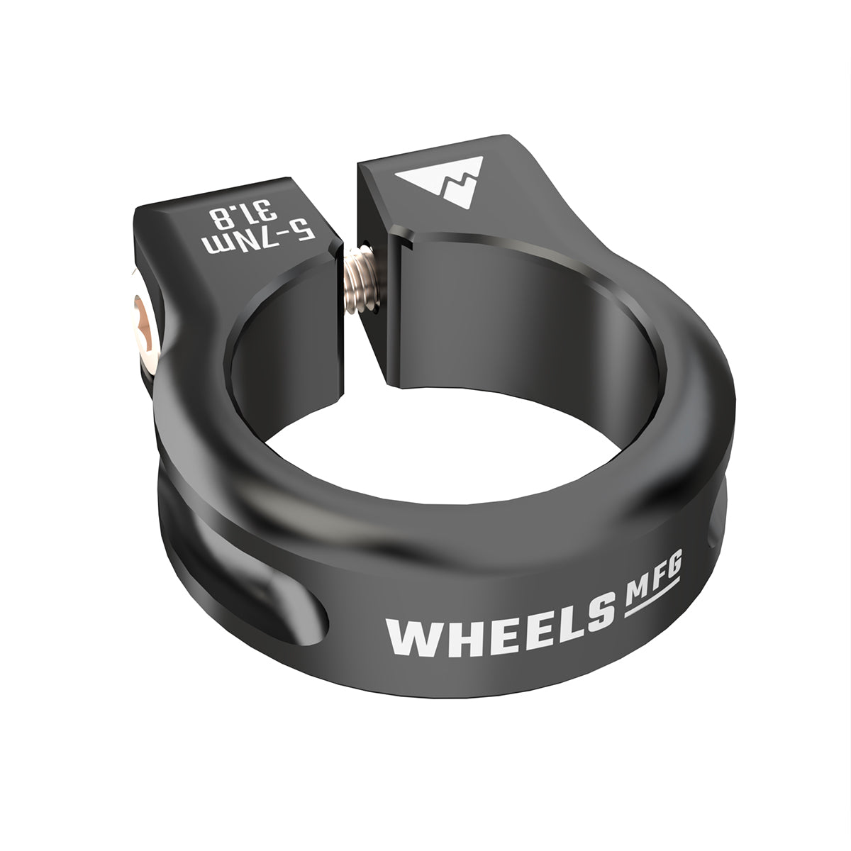 Wheels Mfg Bolt-On Seatpost Collar, 31.8mm, Black-0