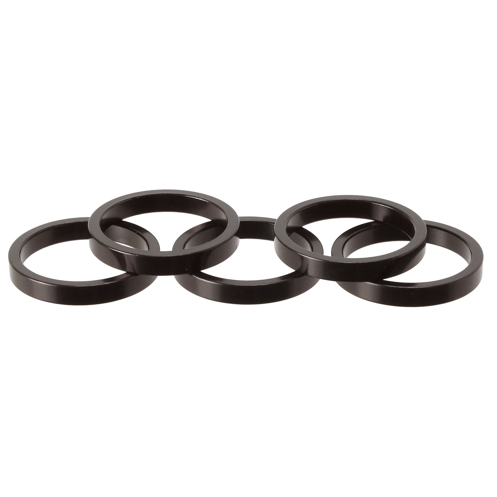 Wheels Mfg Aluminum Headset Spacer, 1-1/8", 5mm 5/Count  Black-0
