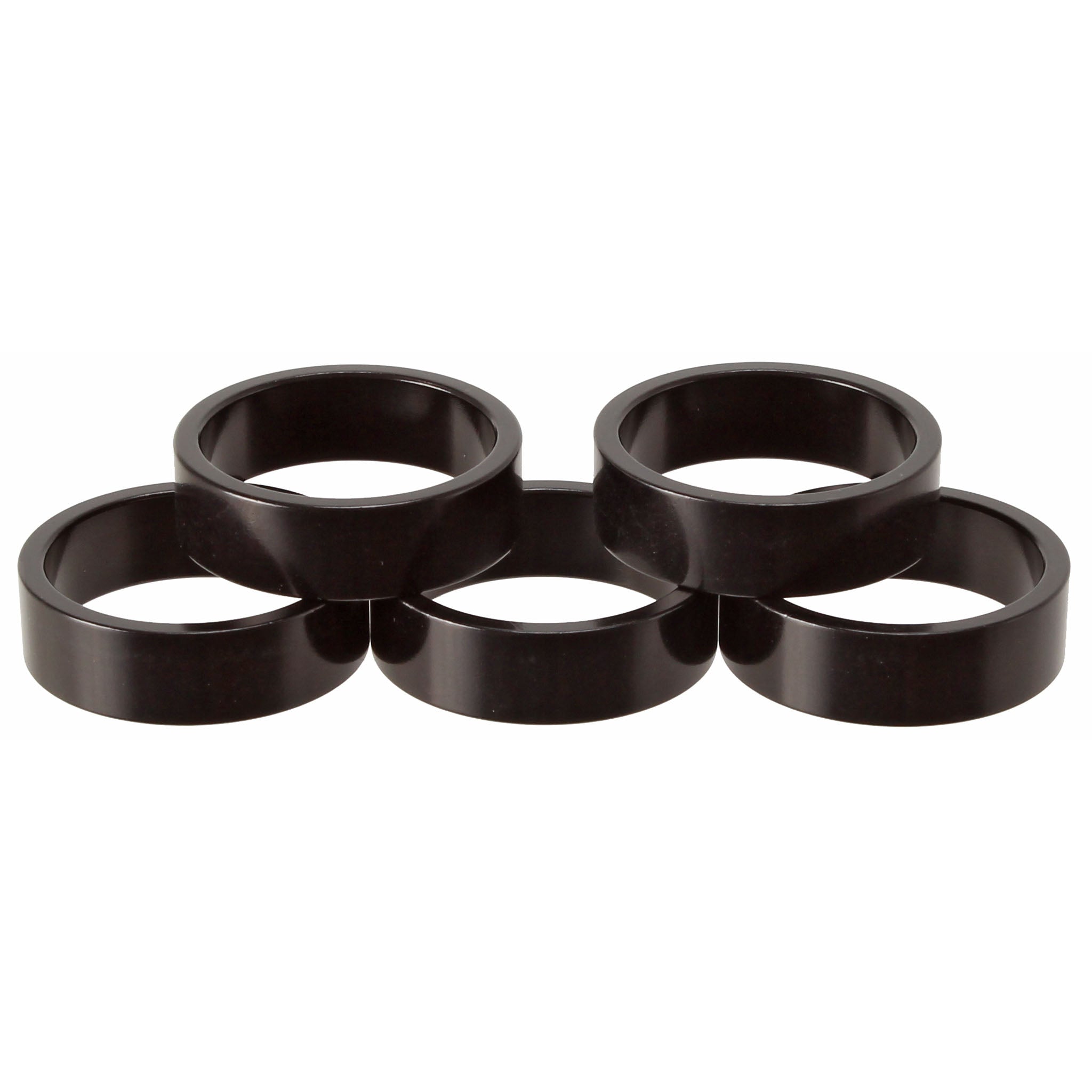 Wheels Mfg Aluminum Headset Spacer, 1-1/8", 10mm 100/Count, Black-0