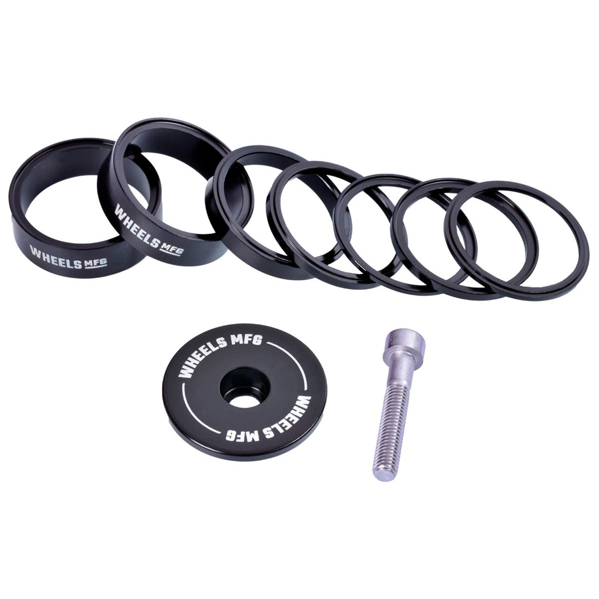 Wheels Mfg StackRight Essential Headset Spacer Kit 1-1/8 Blk  NLS-0