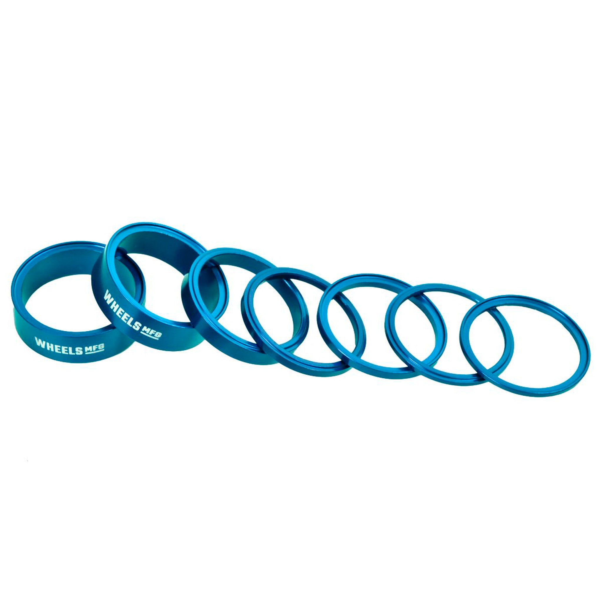 Wheels Mfg StackRight Headset Spacer Kit, 1-1/8" Teal  NLS-0